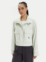 Calvin Klein Jeans Kurtka przejściowa Utility J20J223030 Écru Regular Fit. Kurtki damskie Calvin Klein Jeans, xl, bez wzorów, z bawełny, bez kaptura. Za 449.99 zł.