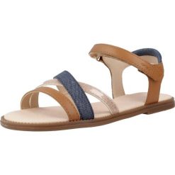 Sandały GEOX J SANDAL KARLY GIRL Brązowy. Brązowe sandały damskie Geox, bez wzorów, z syntetyku, bez obcasa, bez zapięcia. Za 168.99 zł.