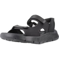 Sandały SKECHERS SLIP-INS GO WALK FLEX Czarny. Czarne sandały męskie Skechers, z tkaniny, bez zapięcia. Za 297.99 zł.