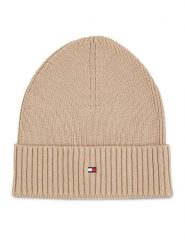 Tommy Hilfiger Czapka Flag AM0AM12796 Beżowy. Brązowe rękawiczki męskie Tommy Hilfiger, na zimę, bez wzorów, z bawełny. Za 179.99 zł.