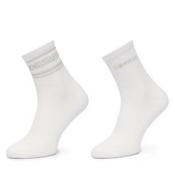 Skarpety długie Calvin Klein. Białe skarpety damskie Calvin Klein, bez wzorów. Za 64.99 zł.