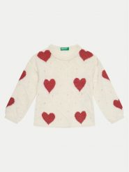 United Colors Of Benetton Sweter 1076H102A Biały Regular Fit. Białe swetry dla dziewczynek United Colors Of Benetton, bez wzorów, z syntetyku, bez kołnierzyka, bez ramiączek, bez kaptura. Za 169.99 zł.