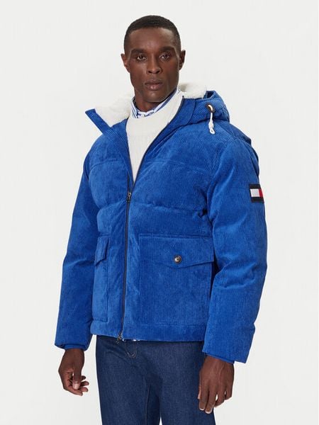 Tommy Hilfiger Kurtka puchowa MW0MW41361 Niebieski Regular Fit. Niebieskie kurtki męskie Tommy Hilfiger, l, bez wzorów, z puchu, bez kaptura. Za 1,662.99 zł.