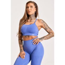 Stanik fitness cardio damski Gym Glamour push up 2.0. Niebieskie obuwie sportowe damskie GYM GLAMOUR, bez wzorów, na fitness i siłownię. Za 159.99 zł.