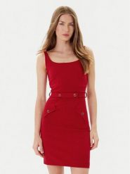 Marciano Guess Sukienka 177067 Czerwony Classic Fit. Czerwone sukienki damskie Marciano Guess, z aplikacjami, z wiskozy, wizytowe, bez kołnierzyka, bez ramiączek. Za 594.00 zł.