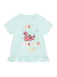 Guess T-Shirt K6GI16 K6YW4 Zielony jasny Regular Fit. Zielone t-shirty i topy dla dziewczynek Guess, z aplikacjami, z bawełny, bez ramiączek. Za 114.99 zł.