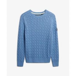 Sweter damski Superdry. Niebieskie swetry damskie Superdry., na zimę, bez wzorów, bez kołnierzyka, bez ramiączek, bez kaptura. Za 284.00 zł.