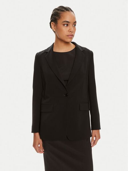 Boss Marynarka Jocaluah 50490053 Czarny Regular Fit. Czarne żakiety damskie Boss, bez wzorów, z syntetyku. Za 1,599.00 zł.