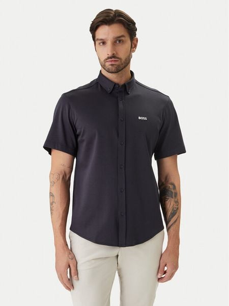 BOSS Koszula ST Motion 50555951 Granatowy Regular Fit. Niebieskie koszule męskie Boss, m, bez wzorów, z bawełny, bez kołnierzyka, bez ramiączek. Za 345.99 zł.