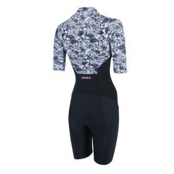 Kombinezon triathlonowy damski ZONE3 Lava Short Sleeve Trisuit. Czarne obuwie sportowe damskie ZONE3, bez wzorów, rowerowe. Za 1,099.00 zł.