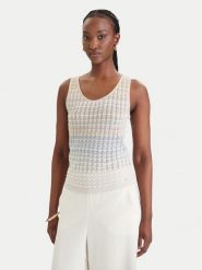 Guess Sweter W6GR08 Z0589 Beżowy Regular Fit. Brązowe swetry damskie Guess, s, z aplikacjami, z wiskozy, bez kołnierzyka, bez ramiączek, bez kaptura. Za 329.99 zł.