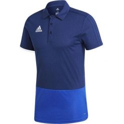 Polo Adidas Condivo 18 dla Mężczyzn - Sportowe i Oddychające. Niebieskie koszulki sportowe męskie Adidas, m, bez wzorów, z poliesteru, bez kołnierzyka, bez ramiączek, do piłki nożnej. Za 272.99 zł.