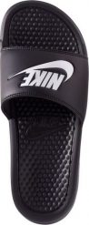 Nike Klapki Nike Benassi Just Do It damskie 343881 015 343881 015 czarny 36 1/2. Czarne klapki damskie Nike, bez wzorów, sportowe, bez obcasa. Za 99.00 zł.