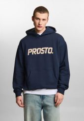 Bluza sportowa męska Prosto Big log z kapturem. Niebieskie bluzy męskie Prosto., l, bez wzorów, z bawełny, z kapturem. Za 264.99 zł.