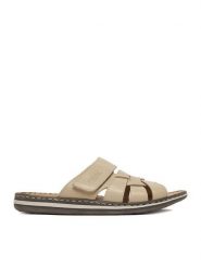 Rieker Klapki CEO-21073-60 Beżowy. Brązowe klapki męskie Rieker, ze skóry. Za 319.99 zł.