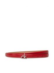 Calvin Klein Pasek Damski Ck Buckle Skinny Belt 1.5 K60K612932 Czerwony. Czerwone paski damskie Calvin Klein, bez wzorów, ze skóry. Za 119.99 zł.