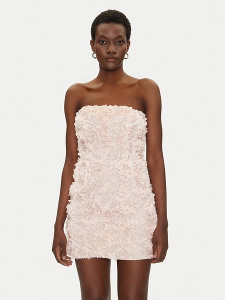 French Connection Sukienka koktajlowa 71YPE Różowy Regular Fit. Czerwone sukienki damskie French Connection, bez wzorów, z syntetyku, wizytowe, bez kołnierzyka, bez ramiączek. Za 359.99 zł.