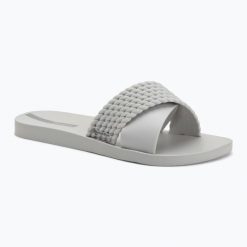 Klapki damskie Ipanema Street II. Szare klapki damskie Ipanema, bez wzorów, z materiału, sportowe, bez obcasa. Za 73.99 zł.