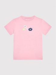 Adidas T-Shirt Flower Print HF7466 Różowy Regular Fit. Czerwone t-shirty i topy dla dziewczynek Adidas, bez wzorów, z bawełny, bez ramiączek. Za 99.99 zł.