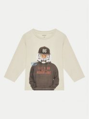 NAME IT Bluzka 13233694 Beżowy Relaxed Fit. Brązowe t-shirty dla chłopców Name it, bez wzorów, z bawełny, bez ramiączek. Za 59.99 zł.