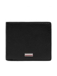 Tommy Hilfiger Portfel Th Central Cc Flap And Coin AM0AM14497 Czarny. Czarne portfele męskie Tommy Hilfiger, bez wzorów, ze skóry. Za 349.99 zł.