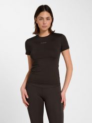 Koszulka damska Hummel Fast. Czarne t-shirty damskie Hummel, m, bez wzorów, z materiału, klasyczne, bez kołnierzyka. Za 138.50 zł.