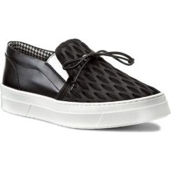 Tenisówki POLLINI - SA15013G13TY100A Nero. Czarne półbuty damskie Pollini, bez wzorów, z gumy, bez zapięcia. W wyprzedaży za 469.00 zł.