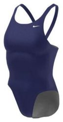 Strój pływacki jednoczęściowy damski Nike Hydrastrong Solid Fastback. Niebieskie kostiumy jednoczęściowe damskie Nike Swim, bez wzorów, z materiału, klasyczne, na fitness i siłownię. Za 163.33 zł.