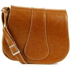 Torebka skórzana damska listonoszka DAN-A T38 camel. Brązowe torebki shopper damskie DAN-A, bez wzorów, ze skóry, eleganckie, bez dodatków. Za 249.99 zł.