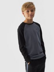 4F Longsleeve regular gładki chłopięcy - szary 164 (13-14 lat). Szare t-shirty dla chłopców 4f, bez wzorów, z bawełny, bez ramiączek. W wyprzedaży za 29.99 zł.