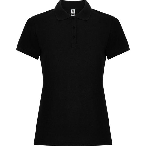 Damska Koszulka Polo Pegaso Premium Z Krótkim Rękawem. Czarne koszulki sportowe damskie ROLY, xl, bez wzorów, bez kołnierzyka, bez ramiączek. Za 58.99 zł.