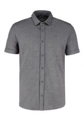 Grafitowa koszula z krótkim rękawem C-LONDIAN. Szare koszule męskie Volcano, na lato, m, bez wzorów, z bawełny, biznesowe, bez kołnierzyka, bez ramiączek. Za 109.99 zł.