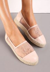 Różowe Espadryle z Cholewką z Siatki na Podeszwie ze Sznurka Chenthe. Czerwone espadryle damskie Renee, bez wzorów, z jeansu, bez obcasa, bez zapięcia. Za 39.99 zł.