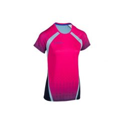 KOSZULKA V500 DAMSKA PINK/NAVY. Czerwone t-shirty damskie KIPSTA, z tkaniny. Za 49.99 zł.