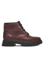 Timberland Trzewiki Cambria Valley Mid TB0A42B8EIW1 Bordowy. Czerwone botki damskie Timberland, ze skóry, bez obcasa, na płaskiej podeszwie, bez zapięcia. Za 779.99 zł.