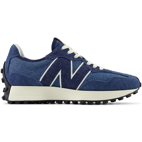 Buty damskie New Balance WS327JA – niebieskie. Niebieskie obuwie sportowe damskie New Balance, bez wzorów, z dresówki. Za 299.99 zł.