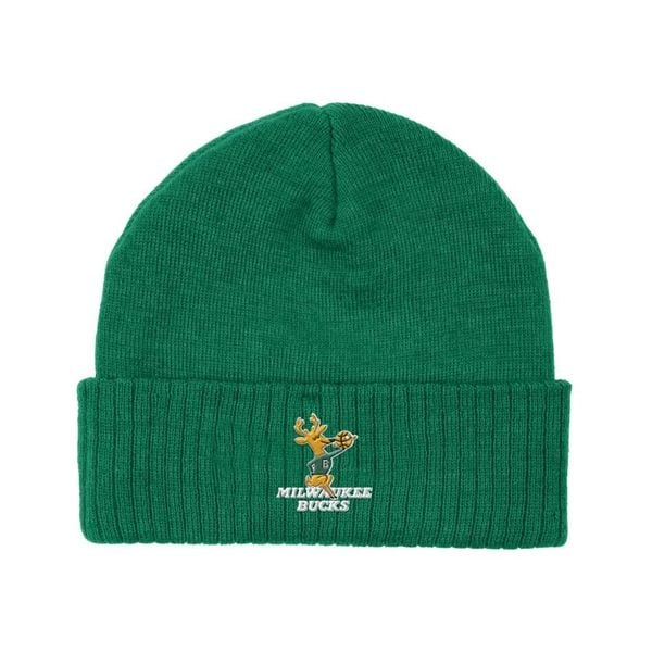 Czapka z dzianiny Mitchell & Ness Fandom Milwaukee Bucks. Zielone czapki i kapelusze męskie Mitchell & Ness, bez wzorów, z dzianiny, eleganckie. Za 131.00 zł.