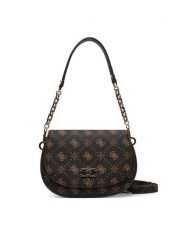 Guess Torebka Emelie Logo HWGP99 28200 Brązowy. Brązowe torebki do ręki damskie Guess, z aplikacjami, ze skóry, bez dodatków. Za 659.99 zł.