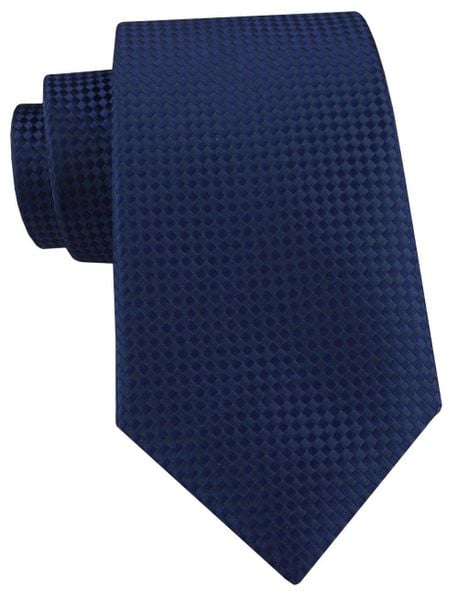 Męski Krawat Alties - Głęboki Granat, Mikrofaktura Materiału. Niebieskie krawaty i muchy Alties, bez wzorów, z tkaniny, eleganckie. Za 55.00 zł.