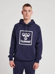 Bluza z kapturem Hummel Isam 2.0. Niebieskie bluzy męskie Hummel, m, bez wzorów, z bawełny, z kapturem. Za 206.15 zł.