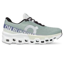 Buty do biegania damskie On Cloudmonster 2 mineal/aloe. Zielone obuwie sportowe damskie On, bez wzorów, z materiału, do biegania. Za 689.99 zł.