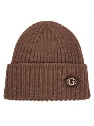 Guess Czapka AW5638 POL01 Brązowy. Brązowe rękawiczki damskie Guess, na zimę, z aplikacjami, z wiskozy. Za 154.99 zł.
