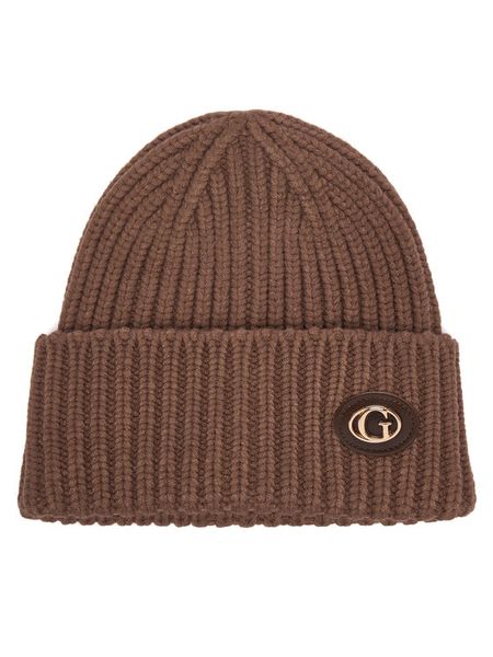 Guess Czapka AW5638 POL01 Brązowy. Brązowe czapki i kapelusze damskie Guess, na zimę, z aplikacjami. Za 154.99 zł.