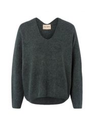 MOS MOSH Sweter z zawartością alpaki - MMThora Kobiety Wełna niebieski|zielony, XS. Niebieskie swetry damskie Mos Mosh, xs, bez wzorów, z dzianiny, eleganckie, bez kołnierzyka, bez ramiączek, bez kaptura. Za 429.95 zł.