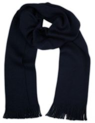 Szalik Wełniany Dziergany Granatowy, Ciepły z Frędzlami -V. FRAAS. Niebieskie szaliki męskie V. Fraas, na zimę, bez wzorów, dziergany. Za 85.00 zł.
