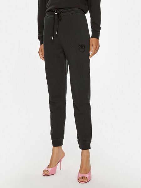 Pinko Spodnie dresowe Carico 100371 A21P Czarny Regular Fit. Czarne spodnie dresowe damskie Pinko, l, bez wzorów, z bawełny. Za 419.99 zł.