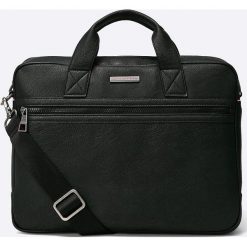 Tommy Hilfiger - Torba Essent. Czarne torby na laptopa męskie Tommy Hilfiger, z materiału. W wyprzedaży za 349.90 zł.