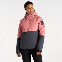 Damska kurtka narciarska z kapturem Dare 2B Snowburst. Czerwone kurtki damskie Dare 2b, l, bez wzorów, z gumy, długie, z kapturem, narciarskie. Za 505.65 zł.