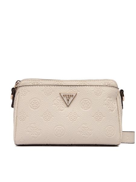 Guess Torebka Cresidia II Mini HWPD98 88720 Écru. Białe listonoszki damskie Guess, z aplikacjami, ze skóry, bez dodatków. Za 361.99 zł.