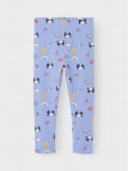 NAME IT Legginsy Vivian 13225099 Niebieski Regular Fit. Niebieskie legginsy dla dziewczynek Name it, bez wzorów, z bawełny. Za 54.99 zł.